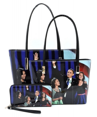 Magazine Cover 3-in-1 Tote Set OB2669C MULTI BLACK